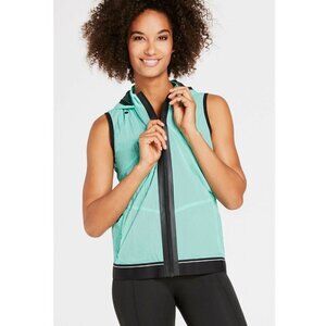 Fabletics Sz S Kenndy Vest Jade Black Nylon Mesh